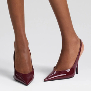 Zapatos de Tacón Alto con Tira Trasera de Seda para Mujer, Talla Grande 45, Zapatos de Vestir con Punta en Pico y Estampado de Leopardo - Product Image 6