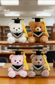 Portachiavi Orsetto di Peluche con Cordino Intrecciato in Paracord, Orsetti Laureati con Cappello da Dottore, Accessorio per Borsa, Regalo per Ragazzi e Ragazze - Product Image 4