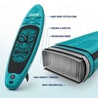 Planche à pagaie gonflable E SUP, portable, en PVC, avec 3 ailerons, pour lacs et rivières
