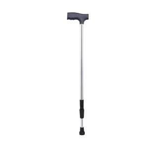 Canne rétractable en acier inoxydable avec embout en caoutchouc antidérapant, bâton de marche pour personnes âgées, support pour une seule jambe - Product Image 1