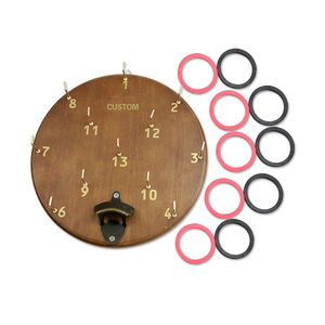 Rubber Wood Wall <strong>Ring</strong> <strong>Toss</strong> <strong>Game</strong> Play with Opener for <strong>Drinking</strong> <strong>Game</strong> - Product Image 4