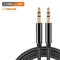Câble d'extension audio auxiliaire MS 3,5 mm mâle-mâle, tressé en métal robuste, pour voiture, coloré