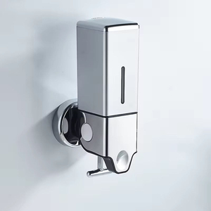 <span class=keywords><strong>Distributeur</strong></span> de <span class=keywords><strong>savon</strong></span> liquide carré en ABS écologique, type levier, double réservoir, design moderne, pour salle de bain, sans perçage, sans électricité - Product Image 6