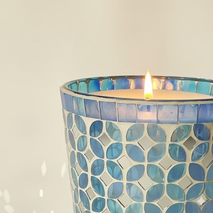 Vela Aromática en Frasco de Mosaico Azul Mediterráneo y Botella Difusora, Decoración para el Hogar, Alta Demanda, Venta al por Mayor - Product Image 2