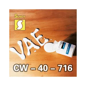 SINOPEC SVW VAE CW 40-716 Bonne Qualité Écologique Usine Approvisionnement Direct Blanc Émulsion pour Papier Pâte SUNDY VAE Émulsion