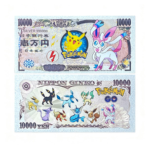 2026 Hot Sales US Pocket Monster 10 Ontwerpen 24K Verzilverde Bankbiljetten voor Collectie - Product Image 3
