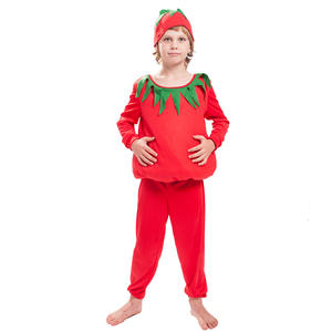 New Design Food Role <strong>Tomato</strong> Cosplay Red Suit <strong>Costume</strong> for Kid Halloween Carnival Party Fruit Performance - Product Image 1