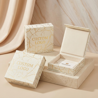 Boîte cadeau de luxe rigide en or avec logo personnalisé pour parfum, emballage cosmétique sur mesure avec doublure en soie pour petites entreprises