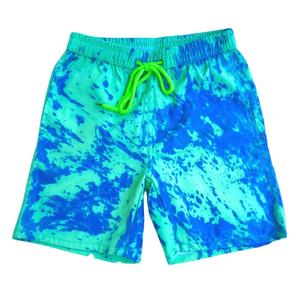 กางเกงว่ายน้ำชายแบบมีเชือกผูกเอวพร้อมโลโก้สั่งทำพิเศษ ผลิตจากโพลีเอสเตอร์เปลี่ยนสีได้เมื่อโดนความร้อน กางเกงขาสั้นตาข่ายเปลี่ยนสีตามอุณหภูมิ - Product Image 2