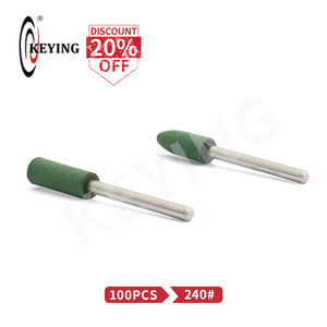 Abrasifs à clé 6*17*3mm 100 pièces tête montée en caoutchouc meule de forme conique cylindrique pour surface métallique - Product Image 2