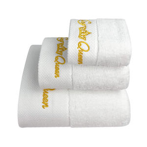 Vente en gros de serviettes de bain 100% coton avec logo personnalisé pour hôtels de luxe ensemble de serviettes de bain à broderie personnalisée - Product Image 6