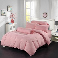 Parure de lit en microfibre délavée, ensemble de literie à couleur unie, avec drap de lit simple et concis, vente en gros,