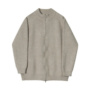 Benutzer definiertes Logo Herren Winter pullover Anti-Falten O-Ausschnitt Jacquard Fuzzy Strick Baumwolle Pullover Reiß verschluss <span class=keywords><strong>Senio</strong></span> Gebürstete Mohair Wolle - Product Image 2