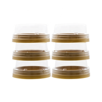 Boîte d'emballage transparente en plastique pour gâteaux de lune, avec couvercle, couleur et forme personnalisables, OEM/ODM disponible, RPET de qualité alimentaire supérieure