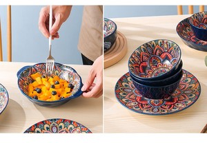 Vaisselle en porcelaine résistante à la décoloration sûre pour lave-vaisselle au micro-ondes et au congélateur - Product Image 3