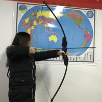 30/40lbs Adulte Tir À L'arc Arc Droit Longbow Recourbé Main Gauche Tir À L'arc Recourbé Formation Pratique Accessoires