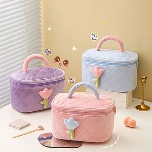 Large Capacity Corduroy Makeup <b>Bag</b> for <b>Women</b> Girls Portable Cosmetics Storage <b>Bag</b> Outdoor Travel <b>Toiletry</b> <b>Bags</b> - Product Image 2