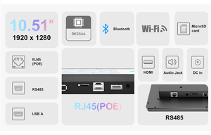 Zigbee nhà thông minh Màn hình cảm ứng máy tính bảng với đầu đọc <span class=keywords><strong>RFID</strong></span> NFC Android Máy tính bảng mà không cần máy ảnh hiển thị thông minh Wall Mount PoE Tablet PC - Product Image 6