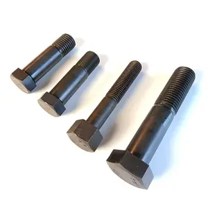 Reasonable Price Black Oxide Alloy Steel Grade 2 / 5 / 8 Carbon Steel Hexagon Bolts Half Thread Hex Head Bolt