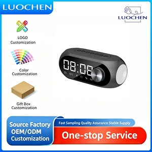 Reloj Despertador con Superficie de Espejo, Altavoz Bluetooth, Configuración de Alarma Dual, Reproductor USB y TF, Caja de Sonido para Escritorio y Dormitorio - Product Image 2