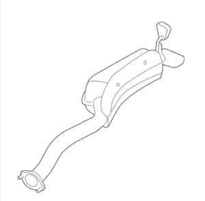 28750-2J200 Silenciador de Escape para Auto, Piezas de Repuesto para Hyundai Kia Borrego, Tubo de Silenciador de Escape de Alta Calidad - Product Image 1