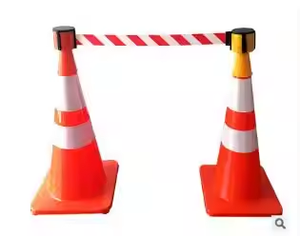 Barrière de sécurité routière rétractable avec cône supérieur rétractable |   Cône - Product Image 3