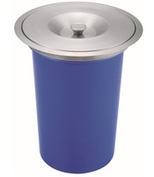 Poubelle de cuisine en acier inoxydable brossé 8L avec comptoir caché et seau de stockage intégré pour déchets
