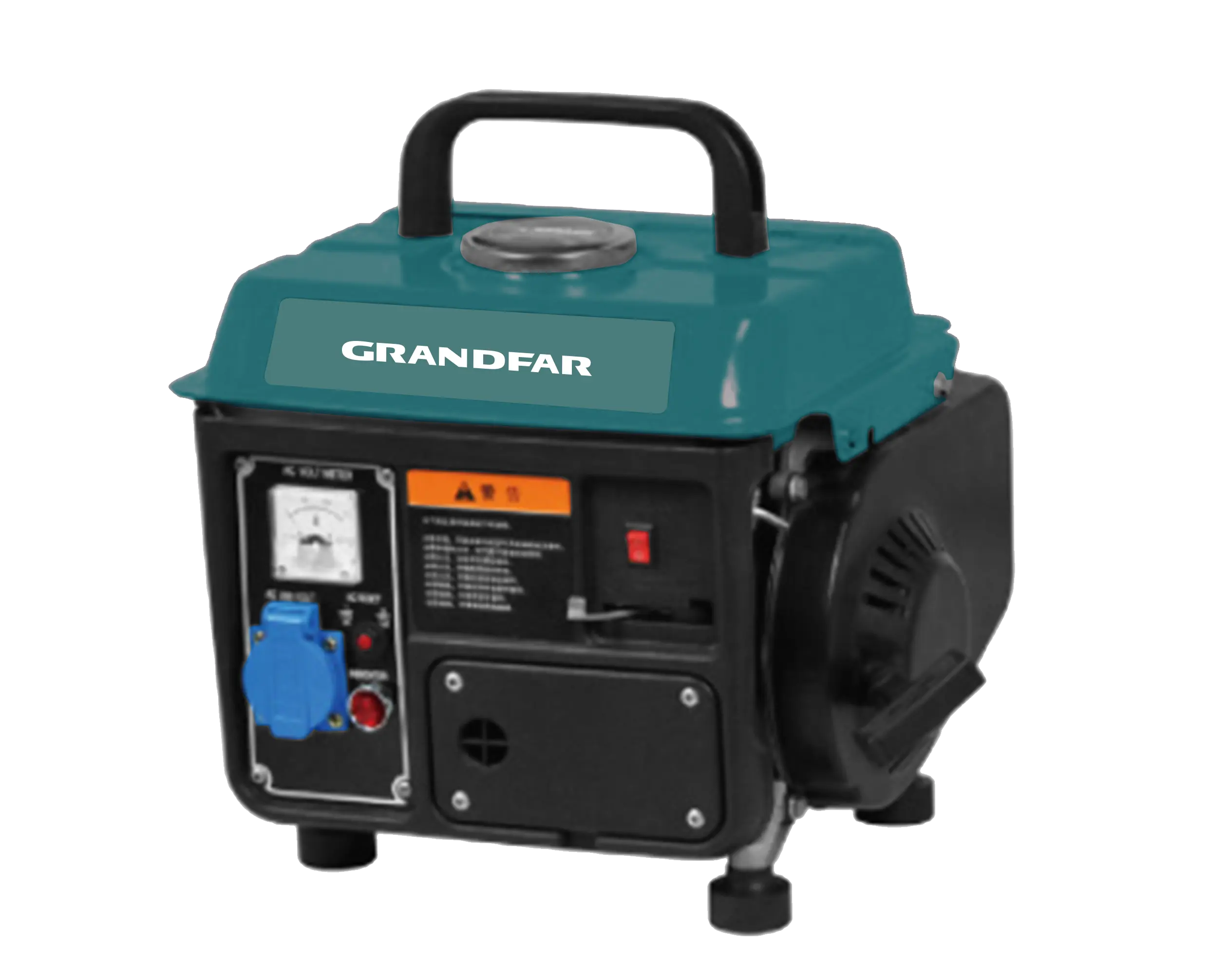 GRANDFAR 900W पोर्टेबल मिनी चुप मशीनरी इंजन 3600rpm 2.5Hp 4L 2-स्ट्रोक 63cc गैस पेट्रोल जनरेटर कीमत उपकरण के लिए घर