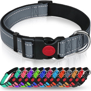 Luxury Adjustable Nylon <b>Pet</b> <b>Collar</b> Reflective Ribbons Luxury Cross-Border Safety Dog <b>Collar</b> Belt Solid Padded Wholesale <b>Pet</b> - Product Image 4