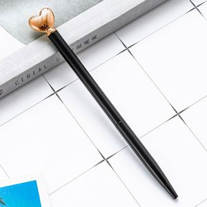 Heart Shaped Metal Ballpoint <b>Pen</b> with Embossed Design Portable Perfect for Wedding Bridal Shower Graduation Birthday School Gift - Product Image 4