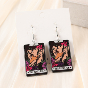 1 쌍 리더 타로 드롭 귀걸이 아크릴 매운 여자 소녀 휴일 생일 선물 - Product Image 6