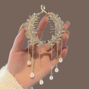 2025 New Rhinestone Pearl Flower <strong>Hairpin</strong> <strong>Colorful</strong> Head Clip Women's Hair Jewelry - Product Image 3
