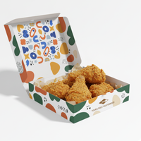 Boîte alimentaire de boulangerie pour retail Boîte d'emballage robuste à rabat avec couvercle à insertion et fond plat