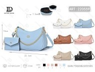 Borsa a tracolla da donna con catena e pochette staccabile in microfibra e pelle sintetica per uso quotidiano, adatta a tutte le stagioni - Product Image 1