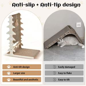 JQ Artistic Wave Shape <span class=keywords><strong>Cat</strong></span> Scratching Board Pad Post Kratzbaum para estética moderna de mascotas - Product Image 4