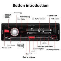 Reproductor MP3 Universal para Auto, Radio FM, Cargador USB Doble, Reproducción desde Memoria