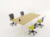 KALN – Poste de travail modulaire ouvert et convertible, élégant et moderne, respectueux de l'environnement, pour 4/6/8 personnes, espace de travail ergonomique
