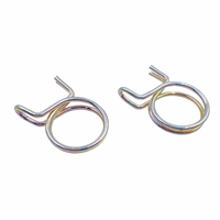 Clip de ressort à double fil personnalisé en acier inoxydable pour tuyau de carburant, clip de ressort de torsion antirouille pour tube, tuyau, attache de tuyau