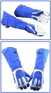 18-23 Inch Premium Lederen Huisdierenhandschoenen Swelder Anti-Bite Anti-Slip Hondentrainingshandschoenen Met Katoenen Voering Voor Het Hanteren Van Dieren - Product Image 2