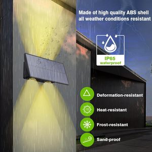 Venta caliente puerta delantera valla Solar apliques de pared impermeable al aire libre jardín patio Led Solar Powered arriba y abajo luz de pared - Product Image 4