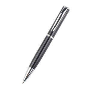 Stylo en métal de luxe noir élégant de bonne qualité avec logo - Product Image 1