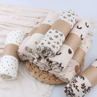 Grosir kustom selimut bayi lembut selimut bayi katun murni mode baru selimut bungkus pembungkus bayi cetak lucu dapat disesuaikan