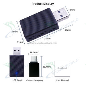 CarPlay sans fil pour téléphone - Dongle multimédia pour autoradio compatible CarPlay filaire, USB-A et USB-C, connexion automatique, mise à niveau OTA à faible latence - Product Image 6