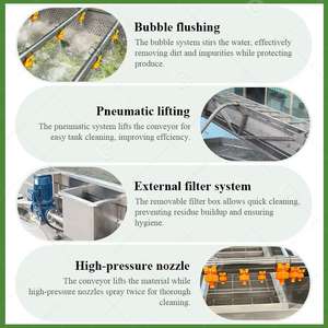 Nettoyeur automatique de cerises à bulles d'air pour salade de pommes de terre Laveuse de petits fruits et légumes Laveuse et machine à laver - Product Image 4