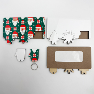 Job-in gifts Guitar strap decoration Party Collectibles Mother's Day gifts Unique sublimation <strong>blanks</strong> mdf keychain - Product Image 6