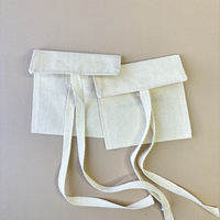 Petite Pochette en Coton Recyclé avec Logo Personnalisé, Emballage Bijoux, Enveloppe en Coton pour Bagues et Rangement de Bijoux
