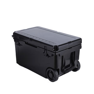 Glacière isotherme moderne à roulettes en plastique noir <span class=keywords><strong>de</strong></span> haute qualité, rotomoulée, personnalisée, 55QT, pour le stockage des aliments, la pêche en plein air - Product Image 3