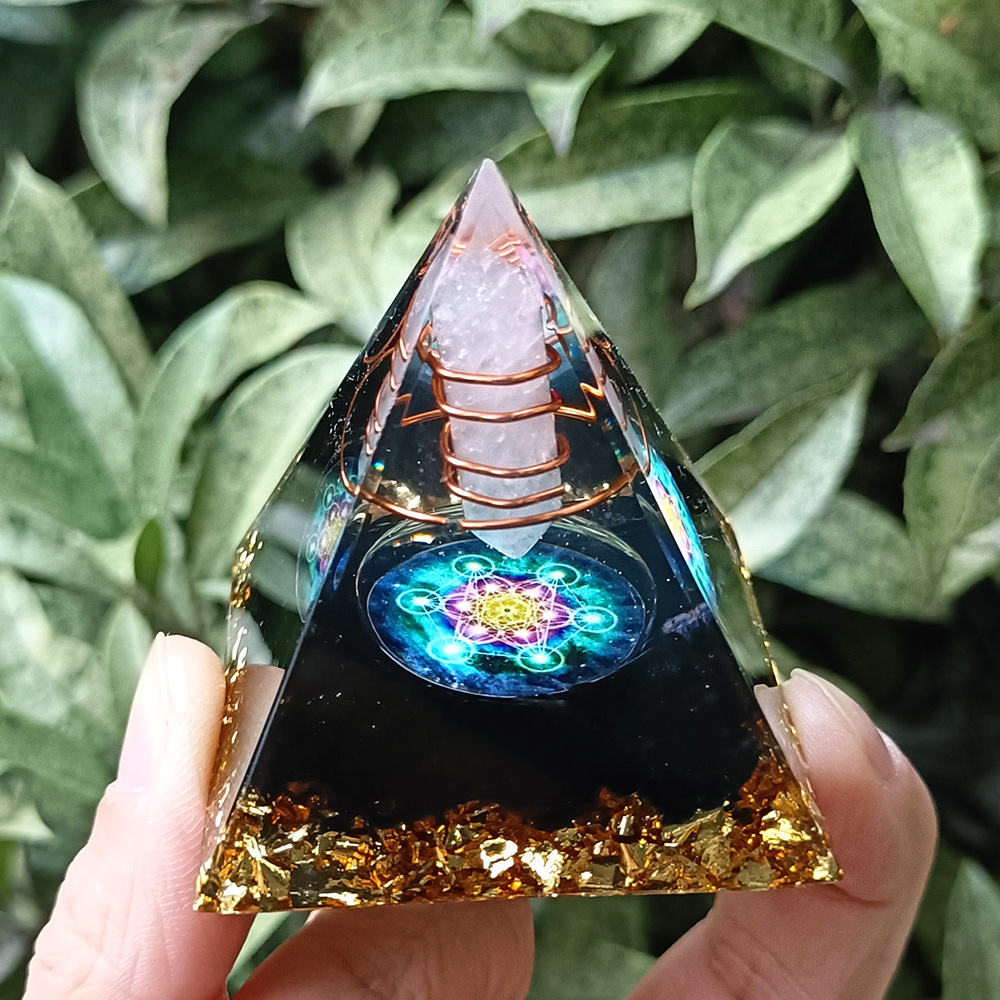 Obsidienne pilier de cristal blanc