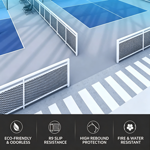 Loseta de PVC para Pisos Multideportivos, Superficie Azul Antideslizante, Encaje Interconectable, Ecológica, Absorción de Impactos, Tapete Portátil para Interiores y Exteriores - Product Image 5
