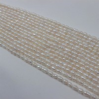 Perles d'eau douce naturelles blanches 4-5mm, perles en forme de riz, brins de perles, colliers semi-finis, bracelets, vente en gros